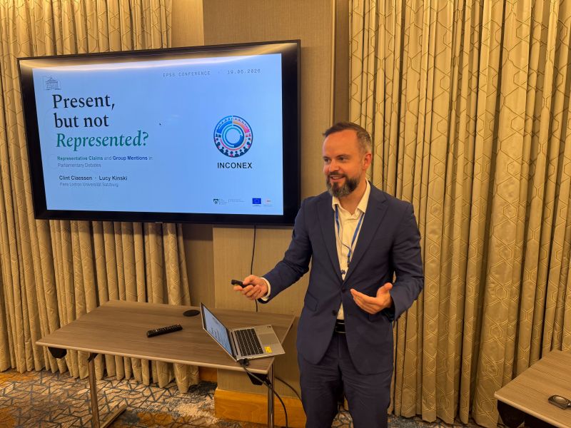 Clint Claessen presenting at the EPSS Inaugural Conference in Belfast