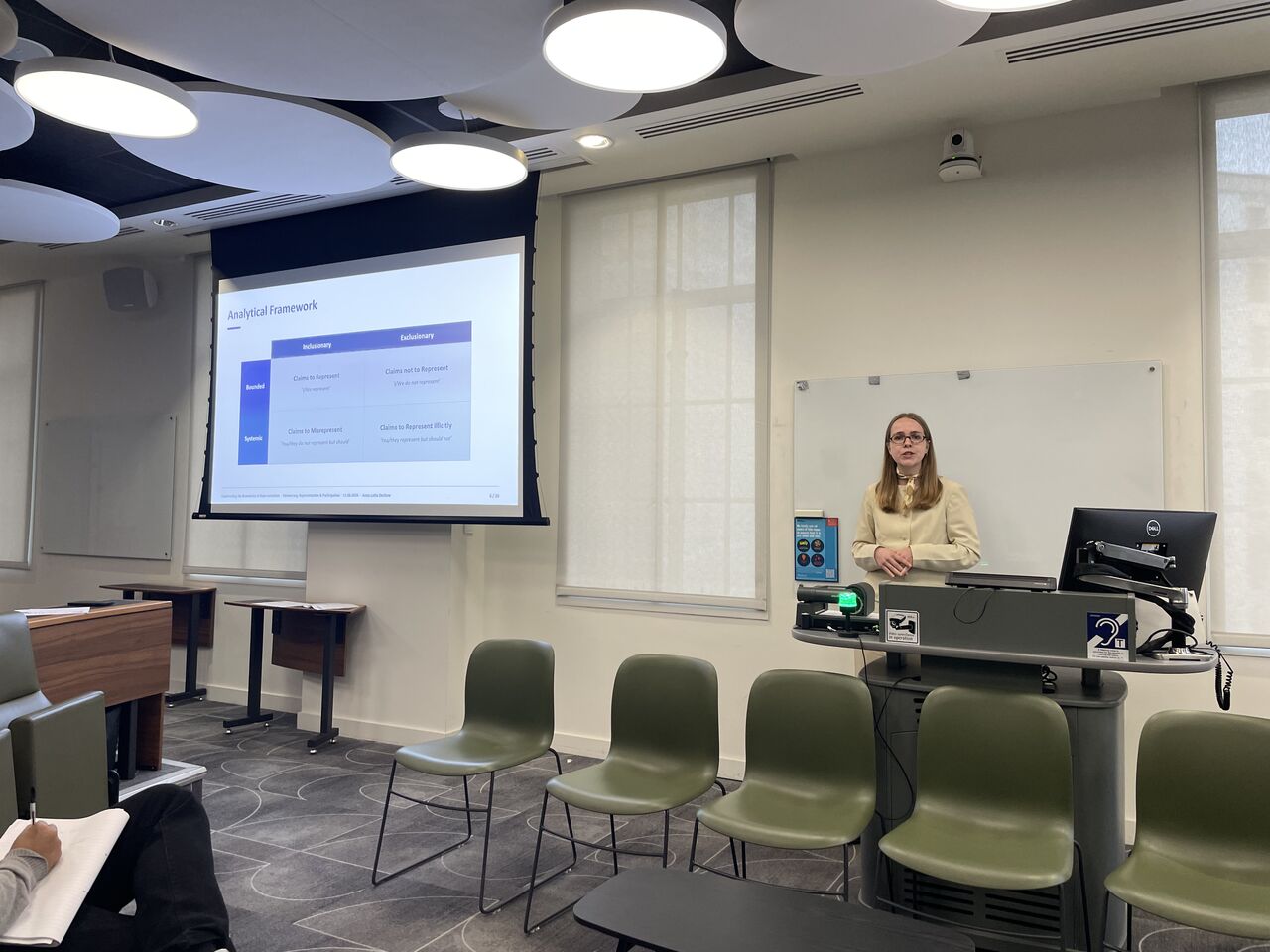 Anna-Lotta Dechow presenting at King's College London