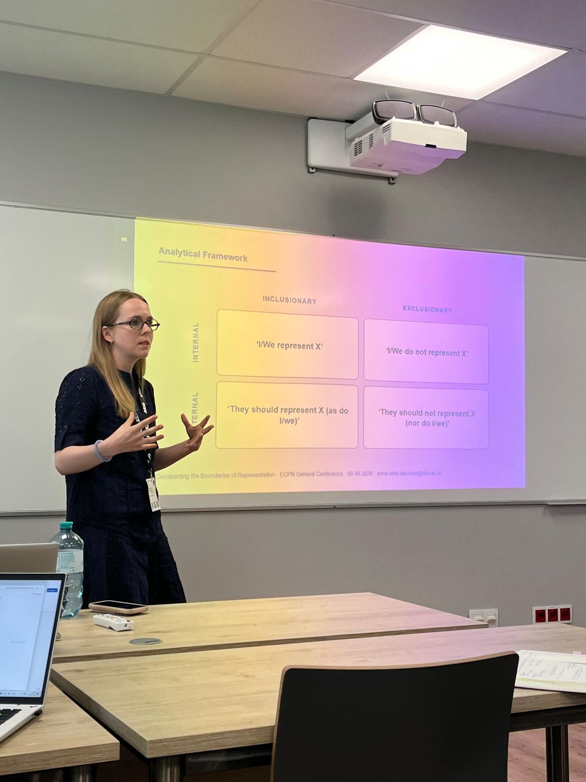 Anna-Lotta Dechow presenting at the ECPR General Conference 2026 in Kraków